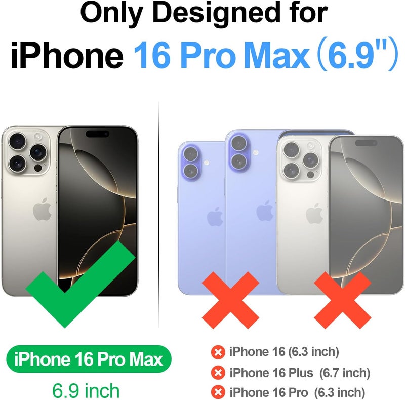 Antsturdy Compatible with iPhone 16 Pro Max Wallet Case,RFID Blocking PU Leather Phone Case Women Men Kickstand flip Cover Wrist Strap Zipper Credit Card Holder Slots for Apple 16 ProMax,Coffee - Image 2